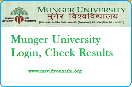 Munger university Student Login page