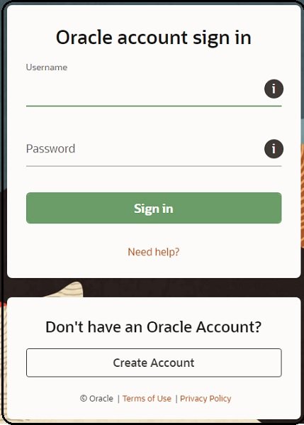 Don’t have an Oracle Account