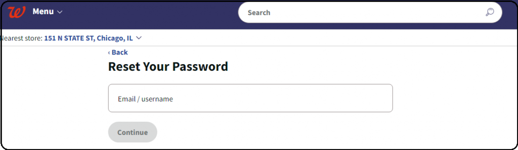 reset password here