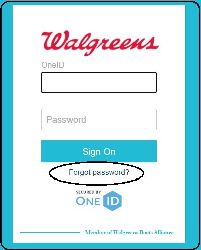 Walgreens Employee Login forgot password