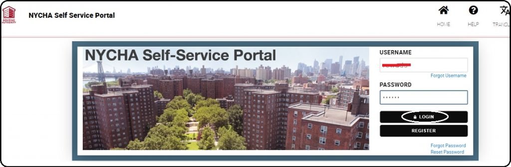 NYCHA Self Service Portal Login 
