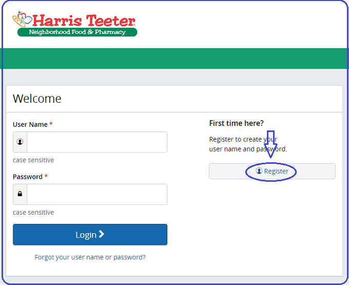 Harris Teeter Employee register